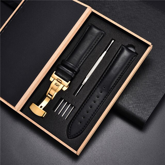 Samsung Leather Straps Black-Gold