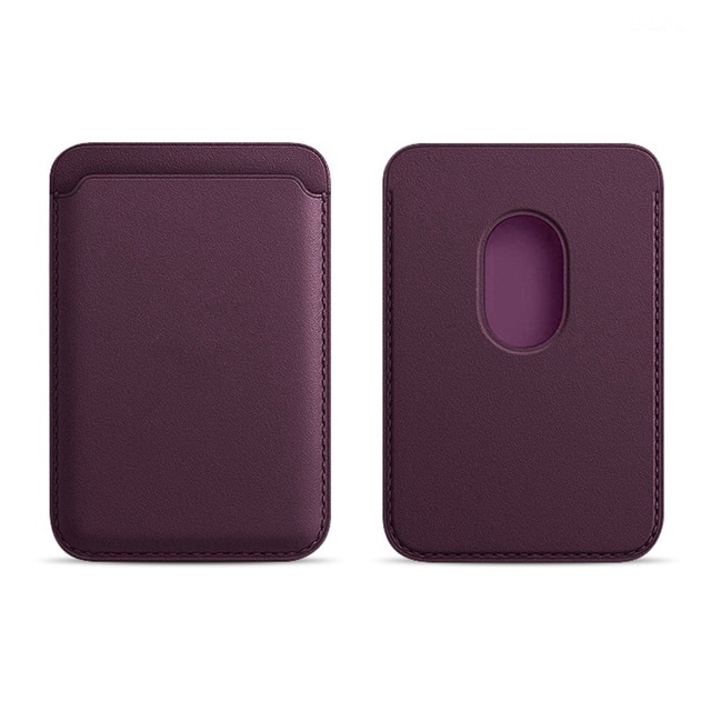 Leather Wallet Dark Purple