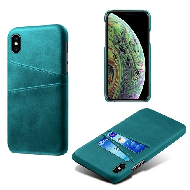 Leather Card Holder Phone Case Green