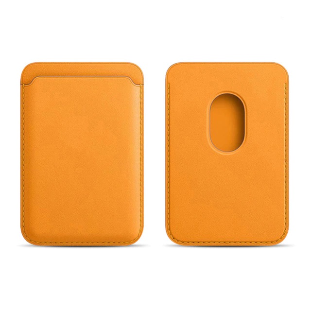 Leather Wallet Case Yellow